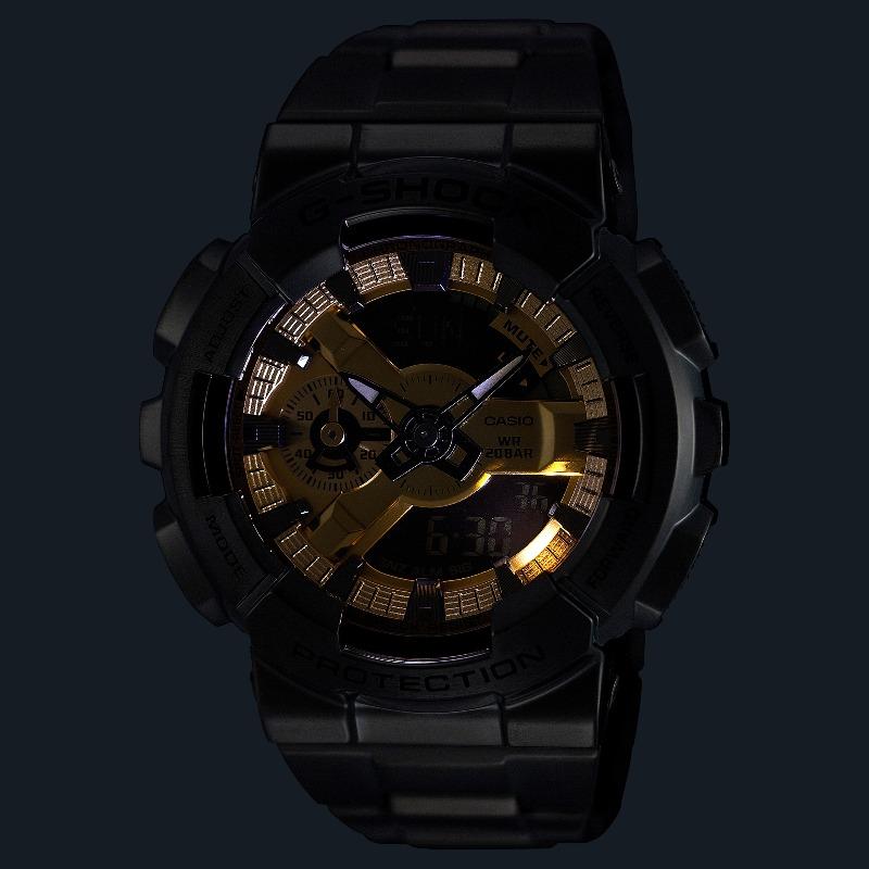 Casio G-SHOCK Men's Stainless Steel 200M Water Resistant Digital Shock Resistant Quartz Watch GM-110BD-1A9