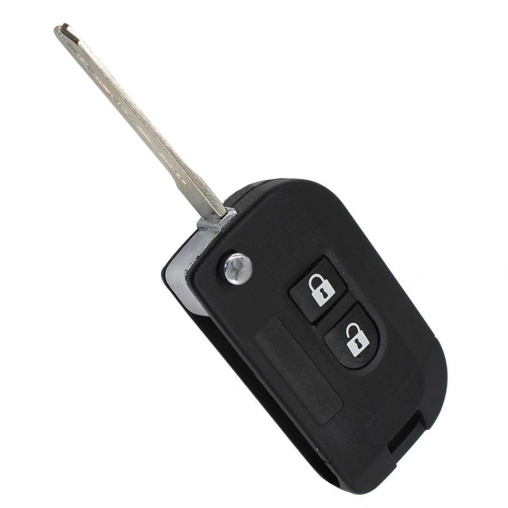 Carcasă practică de înlocuire cu 2 butoane, pliabilă, pentru chei pentru telecomandă pentru NISSAN