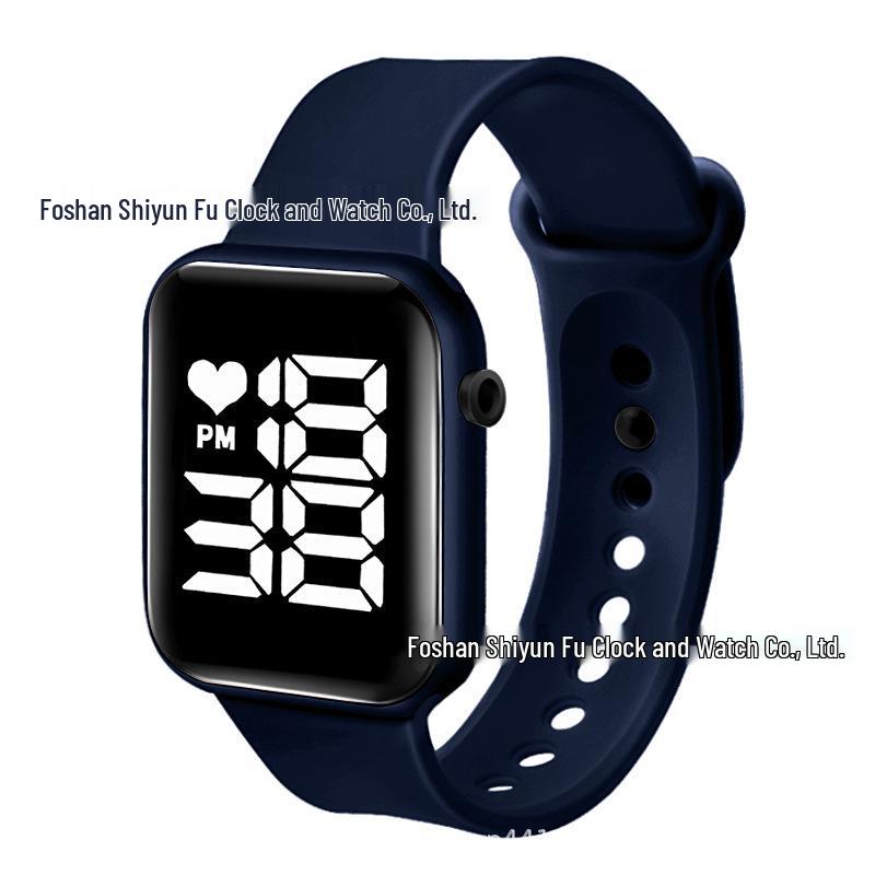 Ceas Digital LED Impermeabil cu Ecran Tactil pentru Studenți - Design Pătrat, Elegant