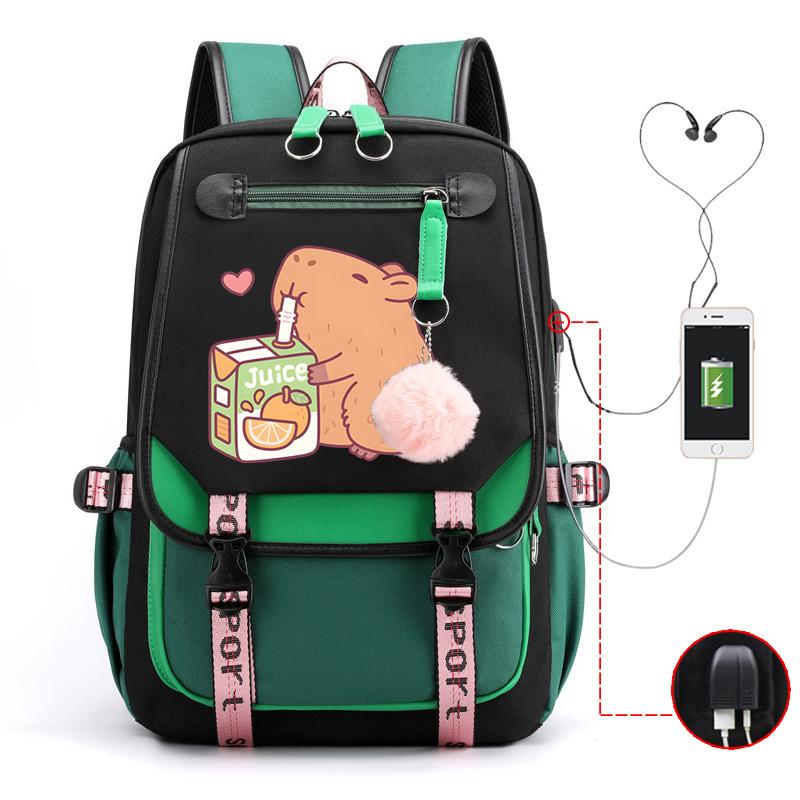 Süßer bedruckter USB-Anschluss Multifunktionaler Freizeit-Reise-Rucksack