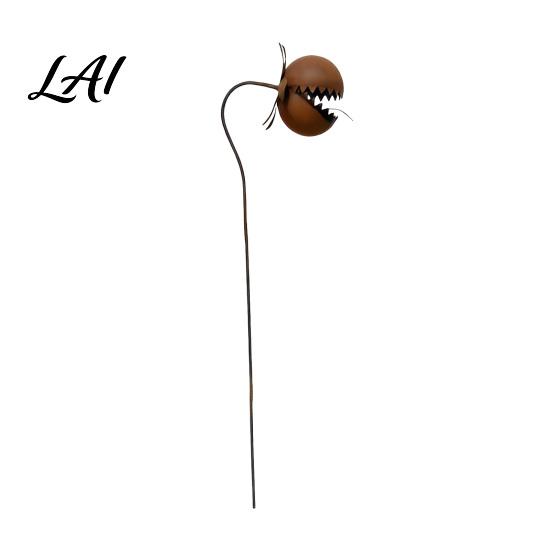 Whimsical Garden Sculpture Metal Carnivorous Plant Stake Large Venus Flytrap Sculpture Durable S