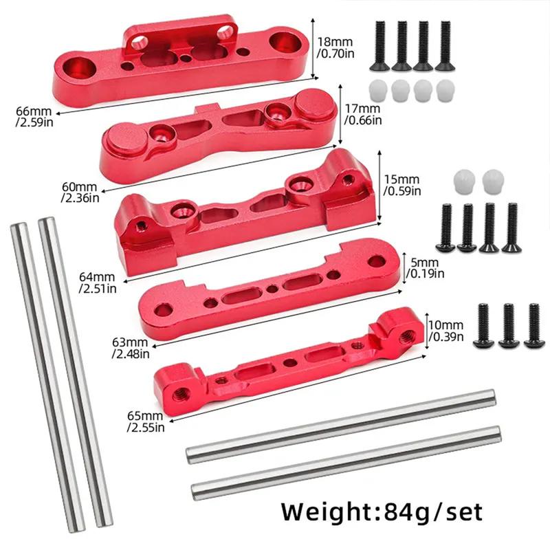 Aluminum Alloy Front & Rear Suspension Mount Set for ARRMA 1/8 Kraton/Notorious/Typhon/Outcast 6S 1/7 Felony/Infraction 6S BLX