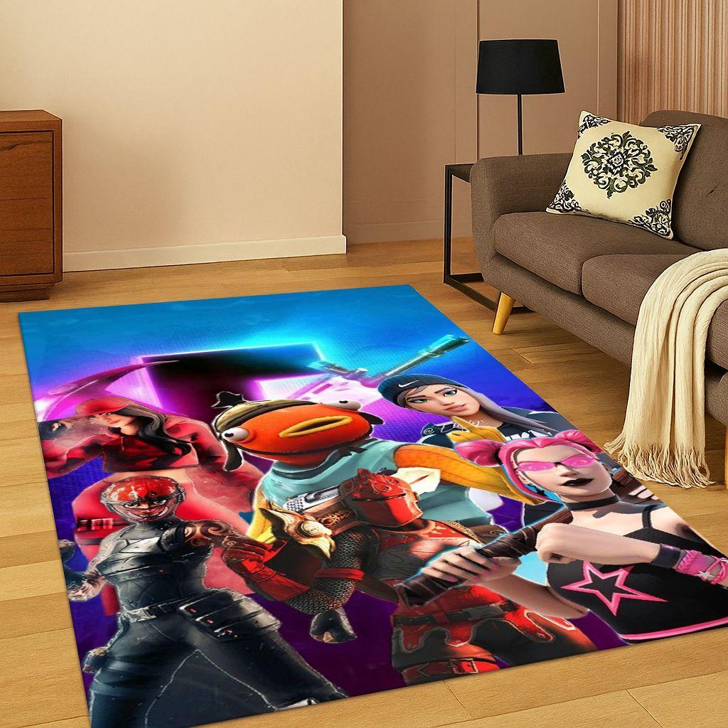 3D Kobercová rohožka s motivem hry F-Fortnite pro ložnici, obývací pokoj, pohovku, předsíň, dekorace do domácnosti, rohožka pro dětský herní prostor, protiskluzová, vánoční dárek