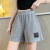 Pantalones Cortos Deportivos de Running de Color Sólido para Mujer Verano Sueltos de Cintura Alta Pierna Ancha