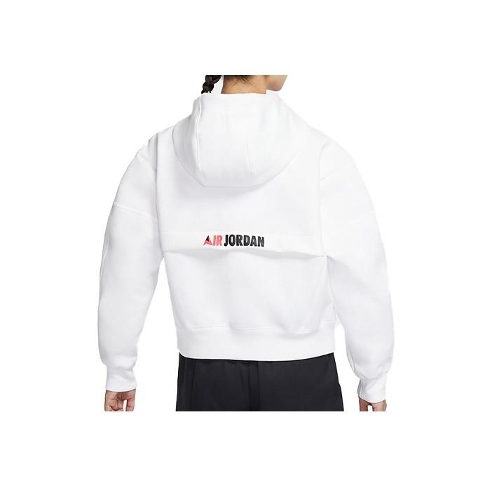 Jordan Knit Hooded Cardigan Sweatshirt Women Tops White CW6503-100