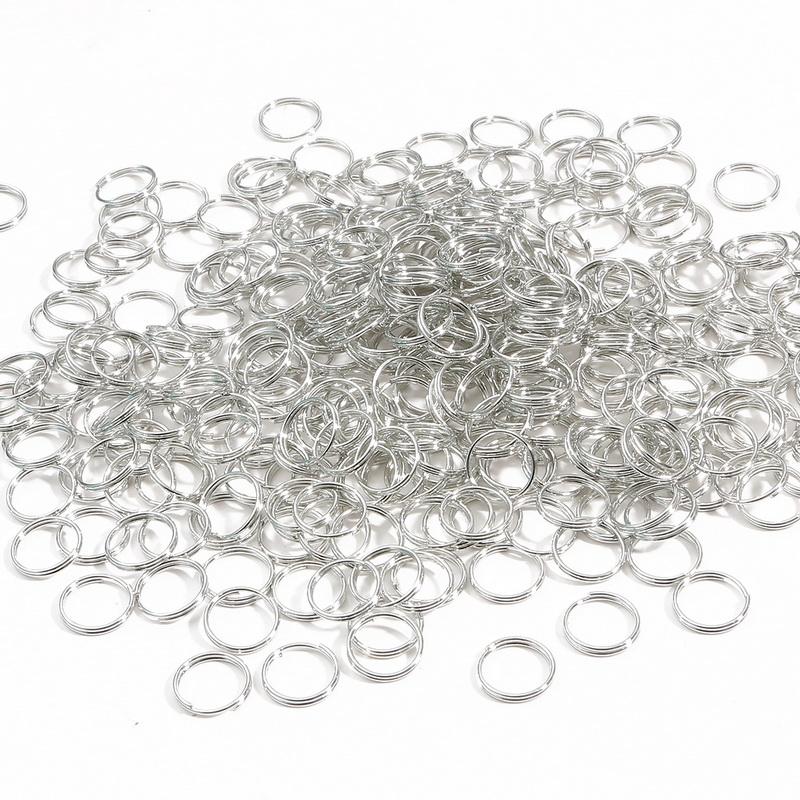 1000Pcs  6 8 10mm Metal Double Loops Open Jump Rings Split Ring Connector for Jewelry Making Findings DIY Bracelet Earrings