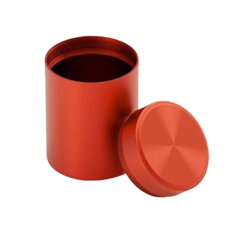 Portable Mini Sealed Jar Solid Color Moisture-proof Tea Can Aluminium Alloy Nut Candy Food Storage Container Travel