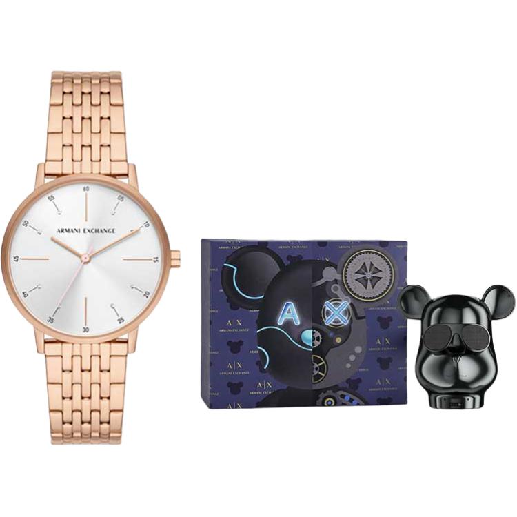 Armani Exchange round face 36mm AX7145SET Little Bear Gift Box
