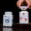 Ceramic Seal Jars Floral Portable Nut Kitchen Organization Nut Storage Coffee Bin Container Fliptop Jars Kitchen Decoration