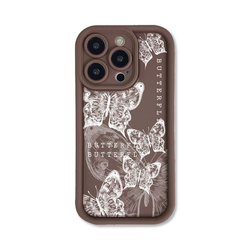 Line Butterfly Suitable for iPhone17promax Mobile Phone Case 14 Niche Xs/xr Anti-drop 12pro Transparent 15