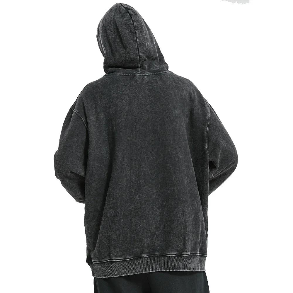 Vintage gewaschen Hoodies Männer Frauen Baumwolle Retro Langarm Harajuku Sweatshirts Mode lose Pullover Hip Hop Streetwear
