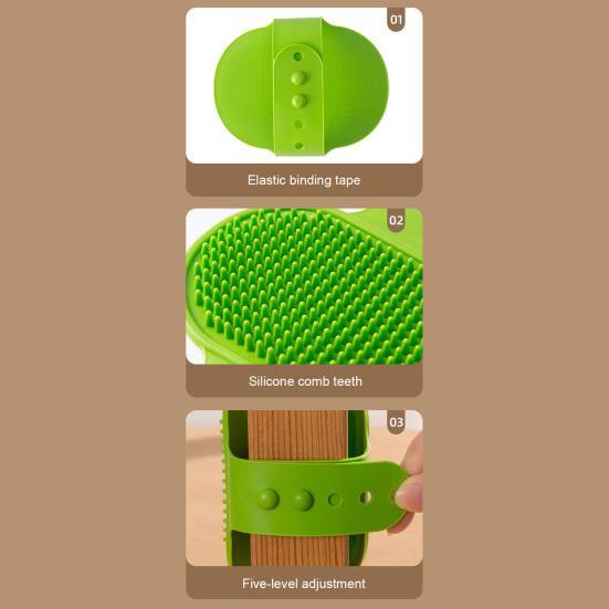2Pcs Silicone Cat Grooming Strap Pad Self Groomer Brush Cats Adjustable Pet Grooming Tool Pet Grooming Accessory