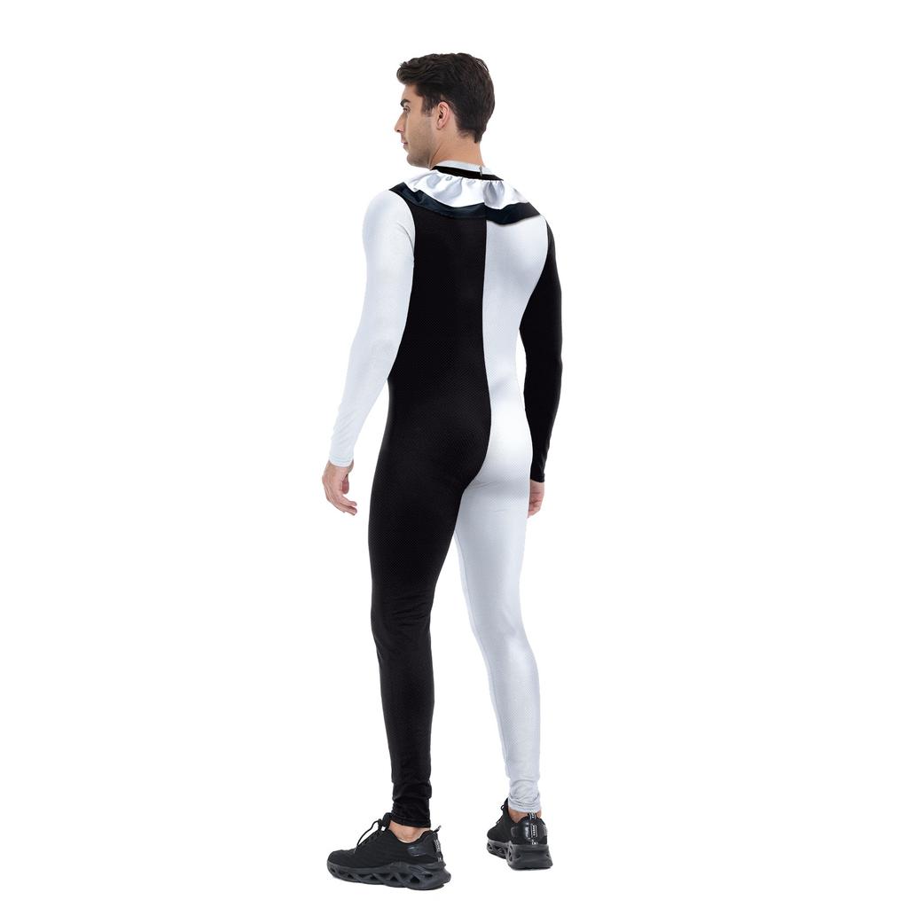 Broken Soul Clown Cosplay Costume New Christmas Halloween Costume Horror Hood Tights Onesie