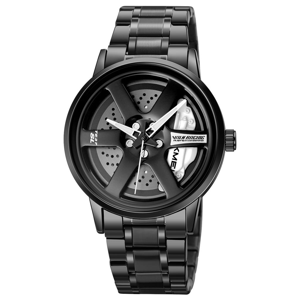 New Men's Watch Personalized Wheel Quartz Watch Stainless Steel Waterproof Fashion Men's Watch Men's