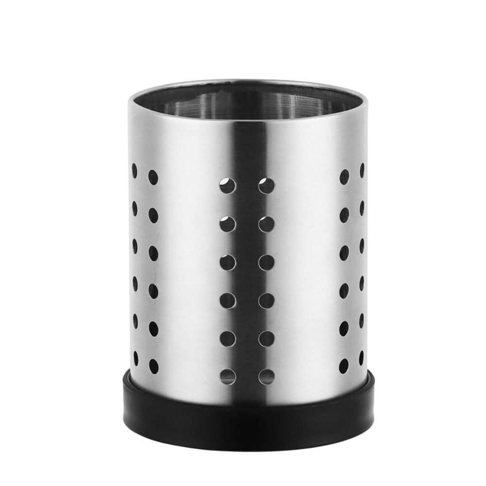 With Drain Holes Chopstick Holder Stainless Steel Cutlery Holder Organizer Kitchen Counter