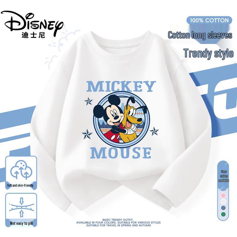 Disney Kids' Pure Cotton Long-Sleeve T-Shirt