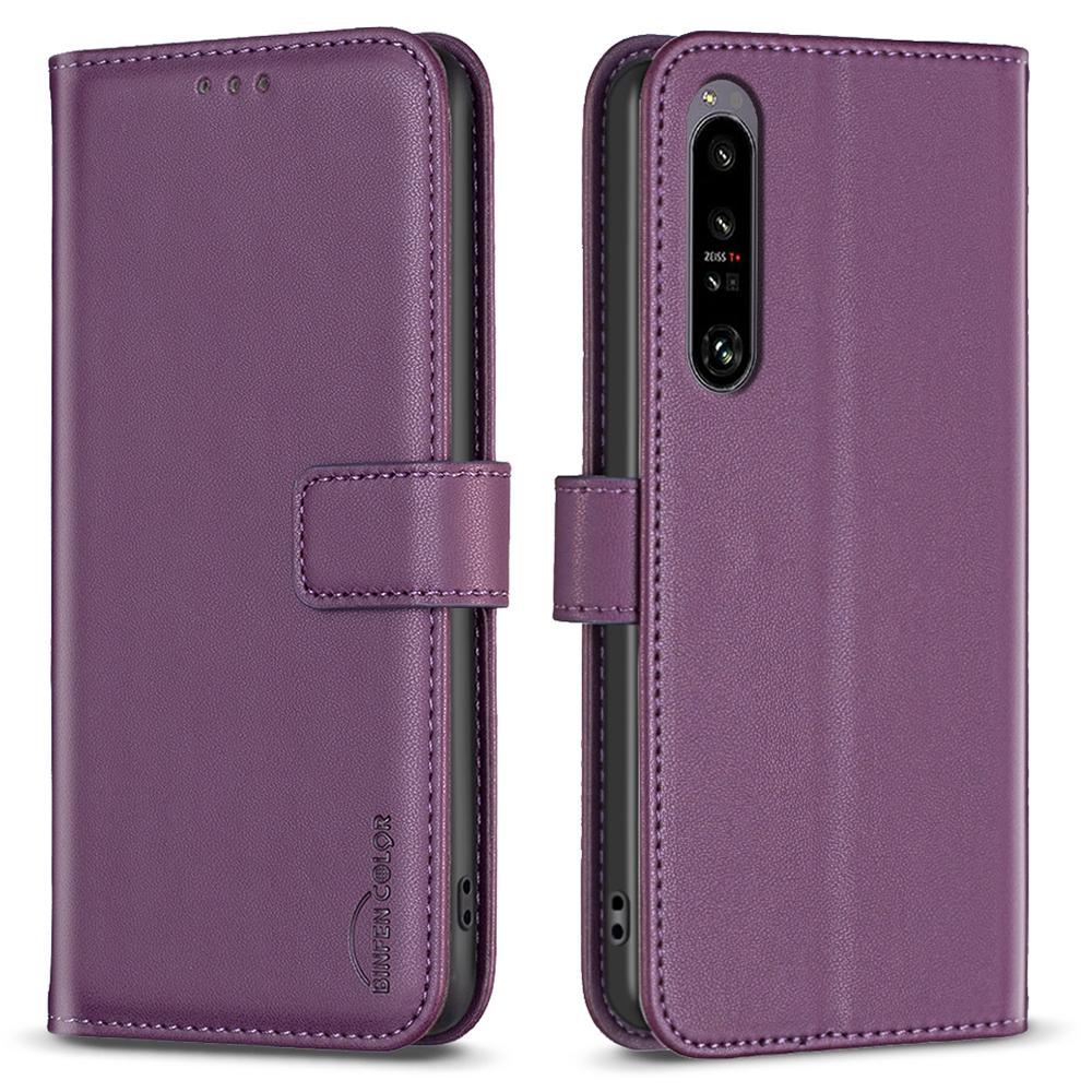 BINFEN COLOR BF17 For Sony Xperia 1 VI Magnetic Phone Case Leather Flip Stand Cover