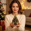Kit per Lavoretti Albero di Natale Kit con Perline Fai da Te Set Festivo in Cristallo Sintetico per Creare Decorazioni da Scrivania Festive per Adulti Principianti, Decorazione Fatta a Mano da Tavolo