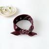 European American Hip Hop Cashew Print Headscarf - 50cm Cotton Linen Square Scarf for Women
