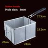 Stainless steel frying basket net French fries basket frame square oil  control  basket dense frying screen