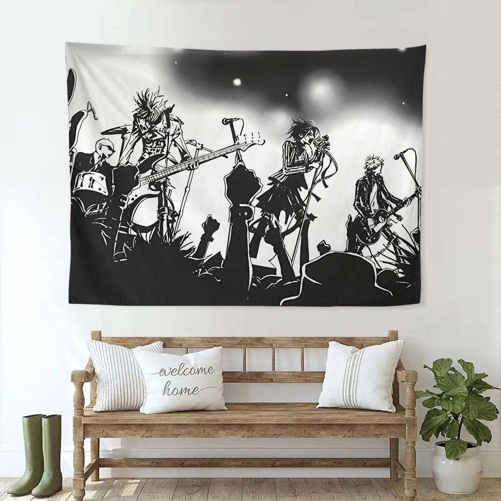 VIKAMA Punk Band Live Tapestry Yazawa Ai Anime Rock Print Hanging Cloth Living Room Background Wall Room Decoration