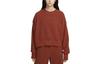 Sweatshirts Women's Orange Crew Neck Moderate Regular DQ6845-832