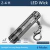 Portable Mini Keychain Flashlight USB Rechargeable UV/Red Light Pocket LED Flashlight with Buckle with 6 Modes Small Flashlight
