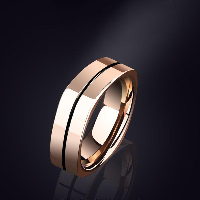 Ring Men'S Light Luxury Plated Rose Gold Ring Niche Men'S Personalized Ring Jewelry