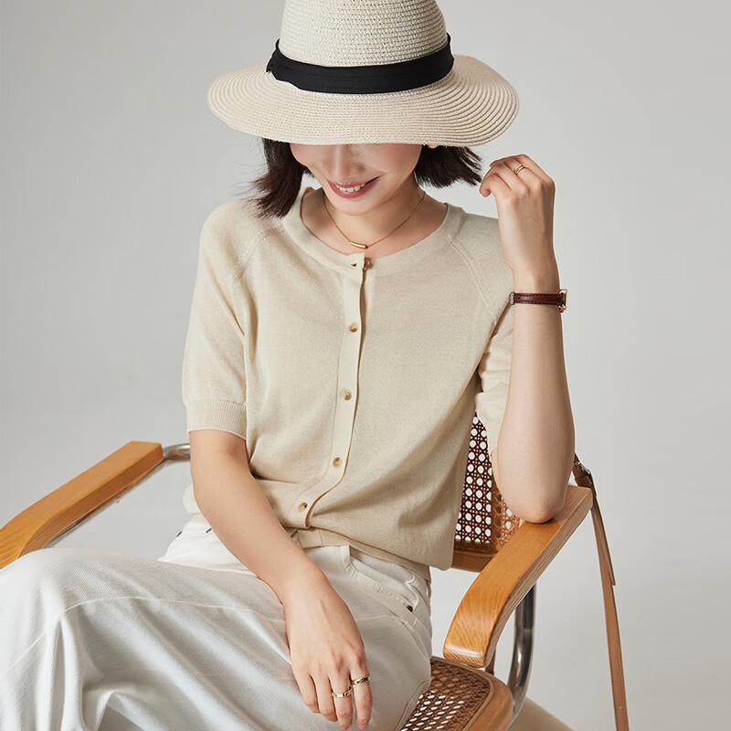 Women s Tencel-Linen Blend Knit Top One Size