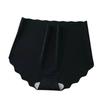 One-Piece Seamless Ice Silk High-Waist Hip-Lifting Women's Underwear with Wavy Edge and Breathable Pure Cotton Crotch.