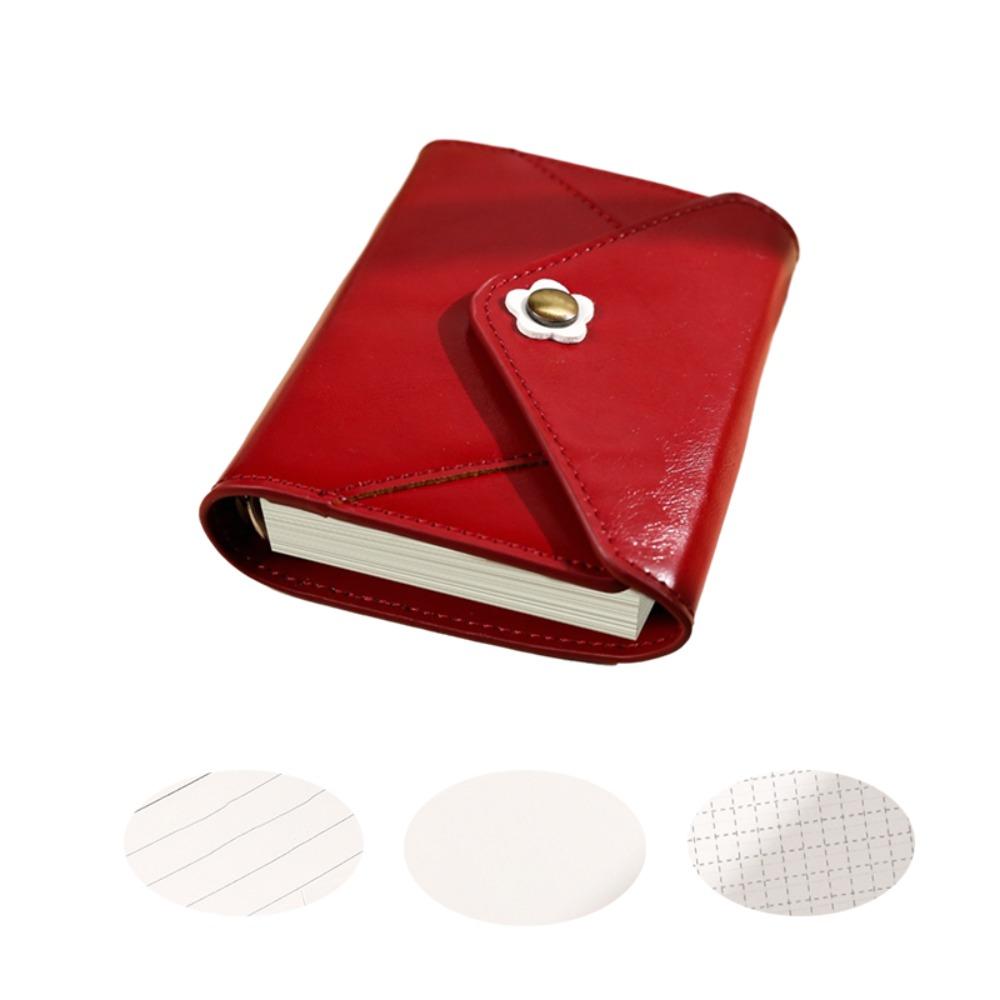 PU Leather Cover Tri-fold Envelope-Style Loose-Leaf Notebook Vintage Planning Journal School