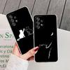 Funny Cute Cat Line Art Clear Phone Case For Samsung Galaxy A56 A57 A37 A55 A54 A36 A35 A26 A25 A17 A07 A52 A34 A73 A21s Cover