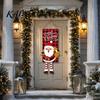 Christmas Hanging Banners Banner Decorations with Rope, Elf/Snowman/Gnome/Snowman Festive Flags for Doorway Foldable Holiday Door Sign Patio and Wall