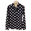 Polka Dot Print High-end Long-sleeve Shirt Casual Korean Style Trendy Cool and Chic Loose Shirt Wrinkle-free