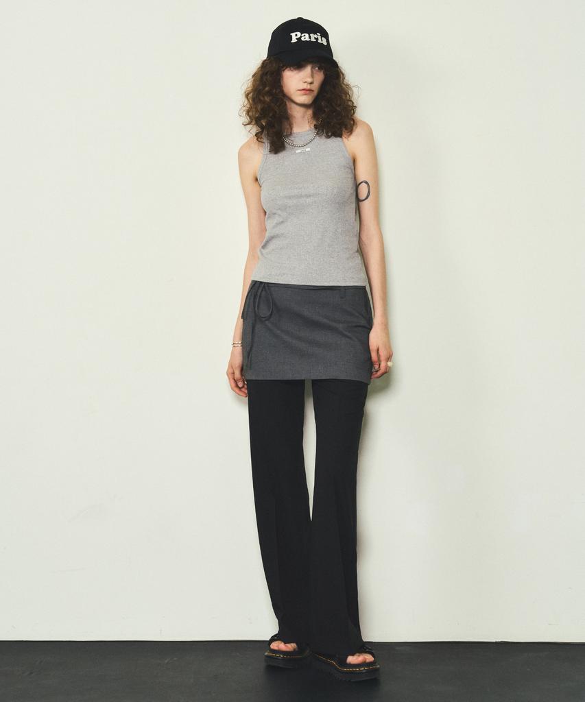 CITTA Solid Mini Skirt_Cts607 (Gray)