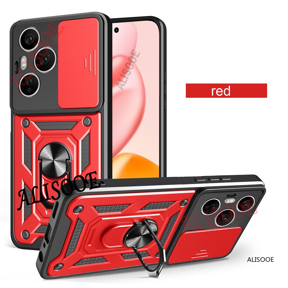 Hülle für Honor 400 Pro (Global) Hülle Schiebe-Kameraobjektiv Ringständer Halter Stoßfeste Handyhülle für Honor 400 Pro 5G Capa