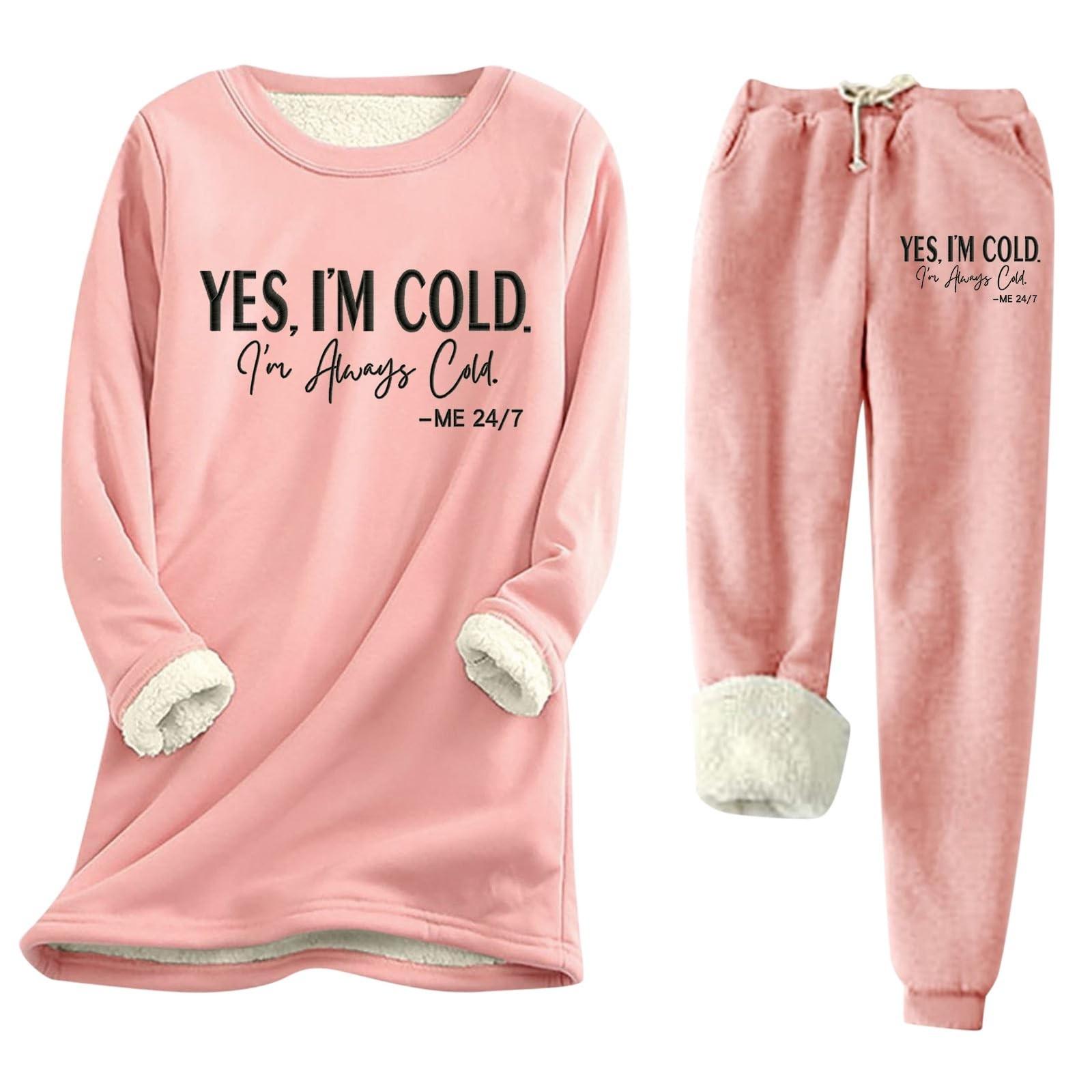 

Женский теплый костюм с принтом и круглым вырезом, флисовый свитер с длинными рукавами, спортивные штаны на шнурке, комплект из двух предметов XXXL розовый