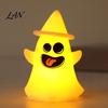 Battery Operated Ghost Light Halloween Witch Hat Light, Spooky LED Decorative Lamp, Cartoon Night for Holiday Party Decor