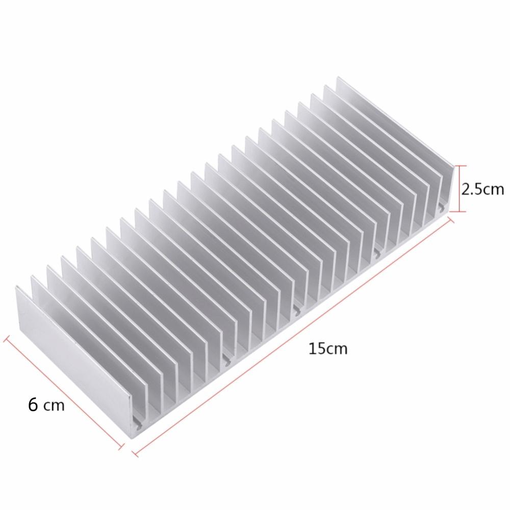 Efficient Cooling 150*60*25mm Heatsink 24 Teeth Silver Heat Sink Cooling Chip LED Cooling