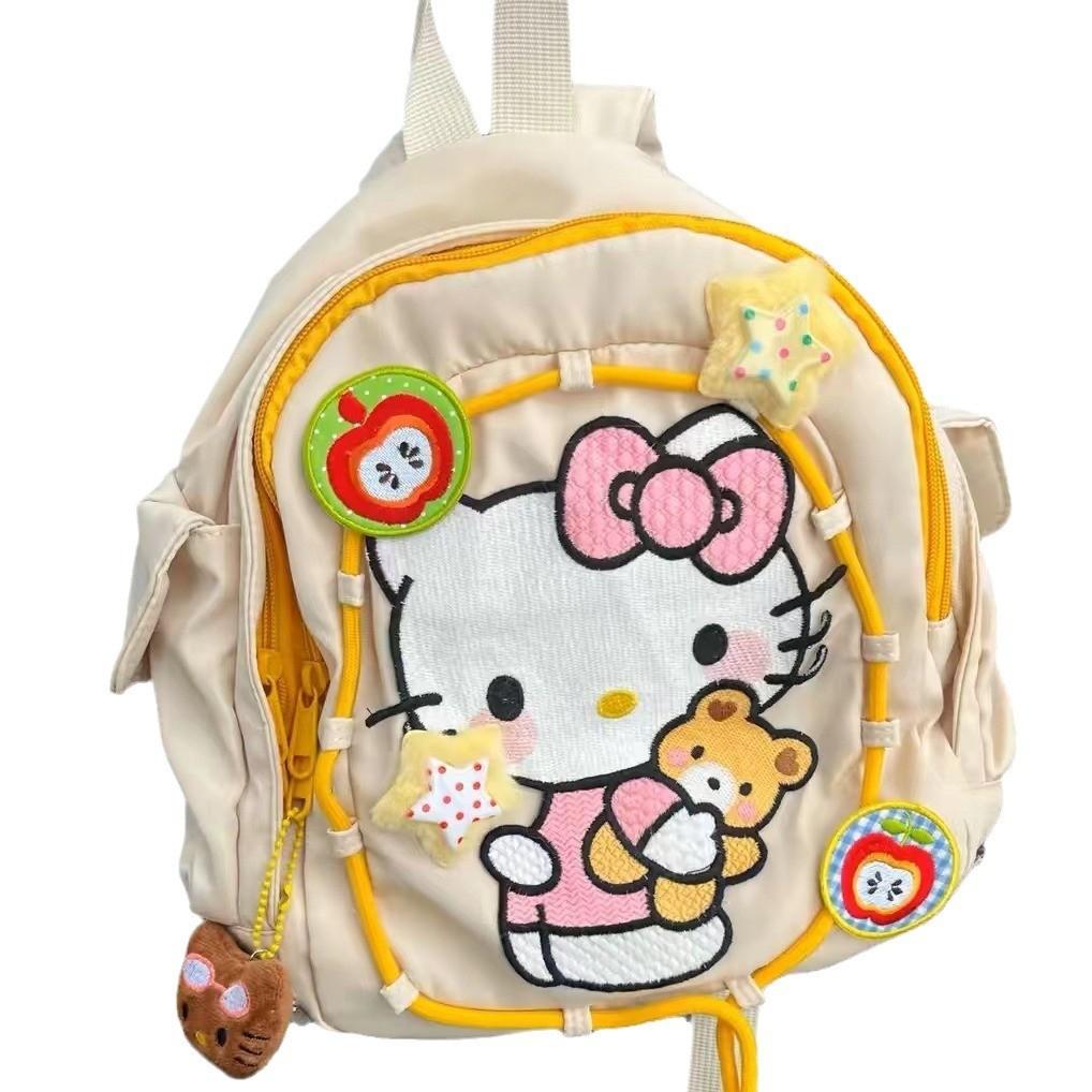 Мягкий плюшевый мини-рюкзак Hello Kitty с мультяшным рисунком для повседневных путешествий и школы
