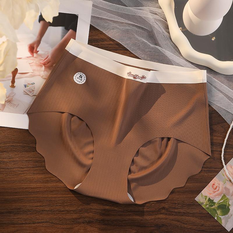 Большой размер Женское Весна и Лето 7a Антибактериальные Трусики-треугольники со Средней Талией и Удлиненной Ластовицей Без Следов XL