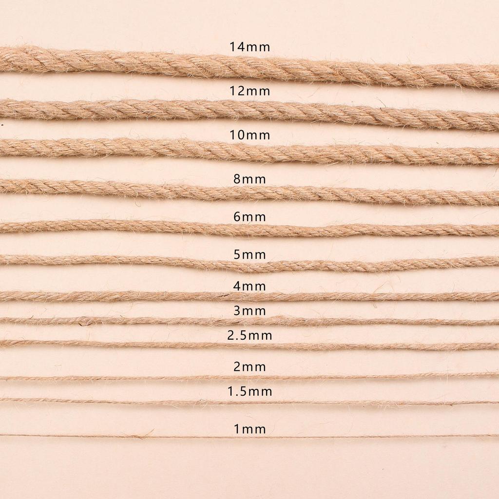 Thick Natural Hemp Rope for DIY, Decorative Binding, Gift Packaging & Cat Climbing