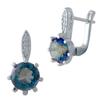 Silver Earrings with Mystic Topaz 7.01ct (2043805)
