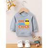 European sizes Cute Printed Pattern Baby Kid Comfortable and Simple Round Neck Hoodie
