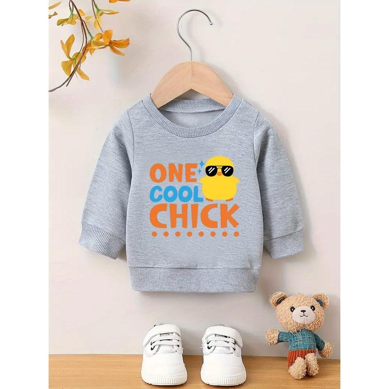 European sizes Cute Printed Pattern Baby Kid Comfortable and Simple Round Neck Hoodie