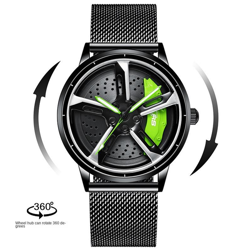 SVJ Men's Watch Car Wheel Modified Rs7 Men's Watch Hydraulic Three-dimensional Hollow Quartz Watch