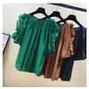 Summer Fashion Lotus Leaf Short-sleeved Chiffon Shirt with Western Style All-match Thin Casual Women's Sweet Top