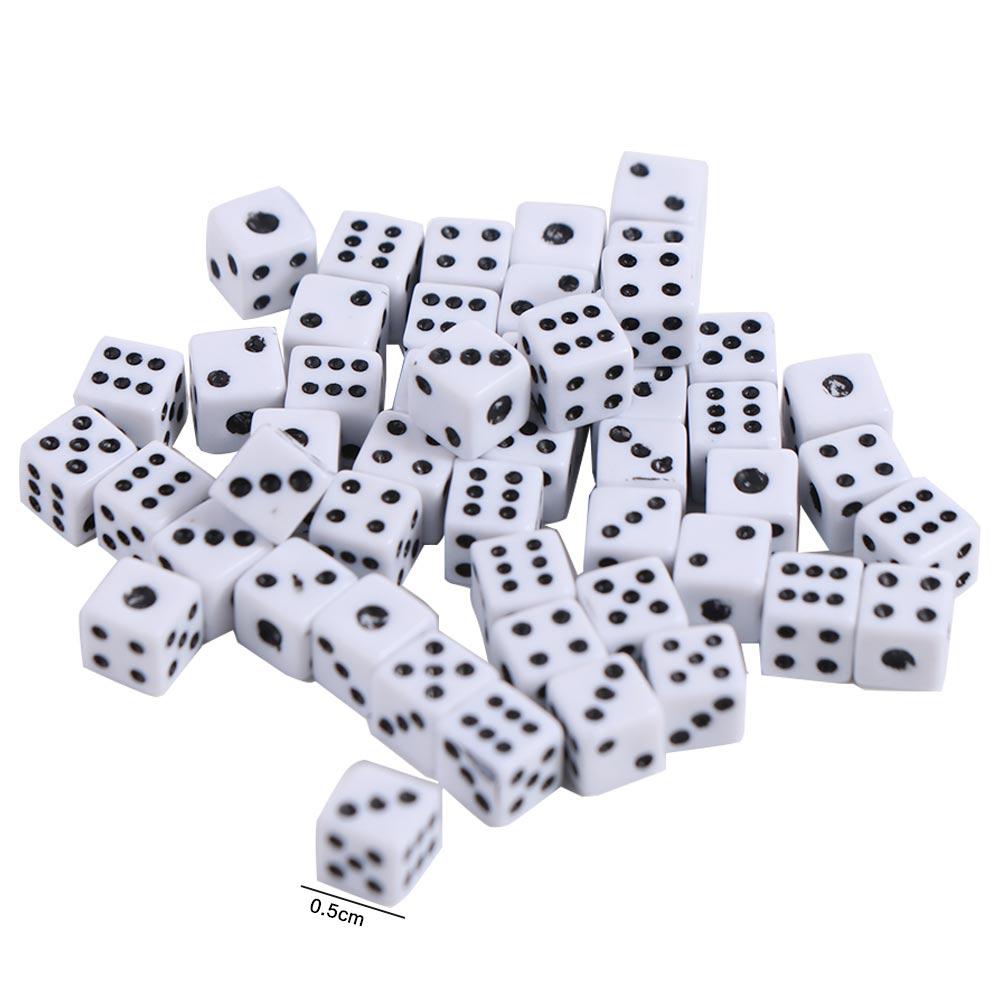 Acrylic 5mm Dice 6 Sided Party Dice Bulk Pack Mini Dice  Gambling Game