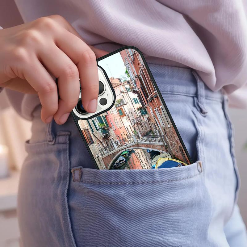 Water City Venice Italy Sunset Phone Case For iPhone 17 Air 15 16e 14 13 Pro Max Coque 12 11 Pro Max PLUS cover