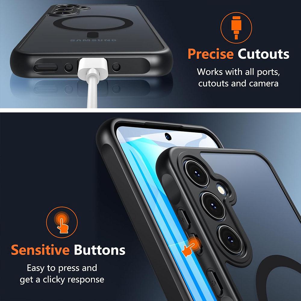 Hülle für Magsafe Magnetisches Kabelloses Laden Matte Harte Abdeckung für Samsung Galaxy A35 A55 5G A56 A36 A54 A34 A26 A16 A17 A07 A14